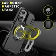 thumbnail image 3 of Case for iPhone 16,Military Grade [Built-in Kickstand] Magnetic Rotate Ring Holder Heavy Duty TPU+PC Drop Shockproof Protect Phone Case for iPhone 16,6.1 inch 2024 (Blue), 3 of 9