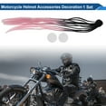 thumbnail image 2 of Accesorios de Casco de Motocicleta Decoración 12 Dreadlocks para Cascos de Motocicleta Bicicleta Esquí Negro Rosa Seda de Alta Temperatura Pegamento PU 1 Juego, 2 of 6