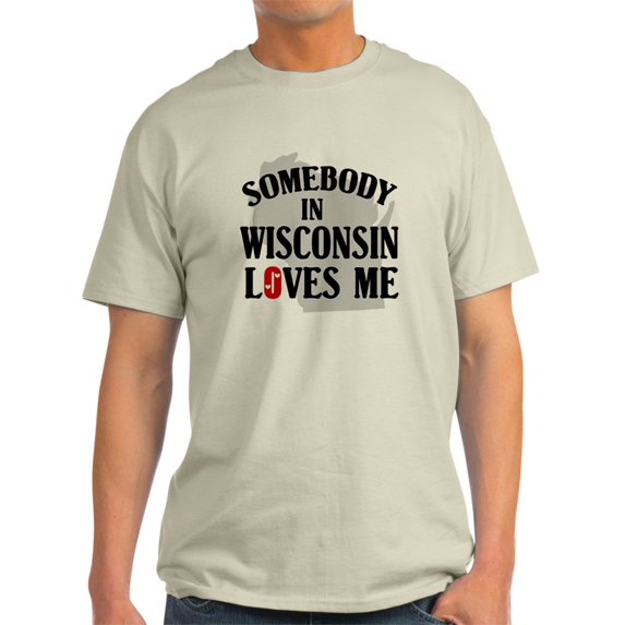 CafePress - Somebody In Wisconsin Ash Grey T Shirt - Light T-Shirt - CP