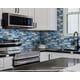 thumbnail image 2 of Azulejo para salpicaduras de cocina, pelar y pegar, tiwoos, azul grueso, 2 of 6
