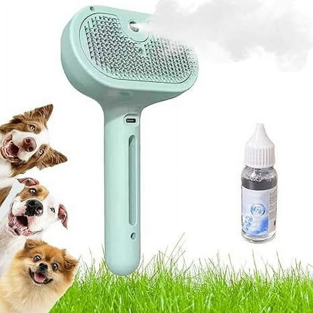 Tgbvmt Viral Rechargeable Steam Pet Grooming Brush 20ml Spray Self Cleaning Steam Mist Massage Hair Removal Anti Scratch for Cats Dogs All Hair Types Daily Grooming Detangling Pet Care Decor