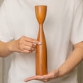 thumbnail image 3 of Hourglass Teak Wood Candle Holder - Large 4-Pack, 3 of 5