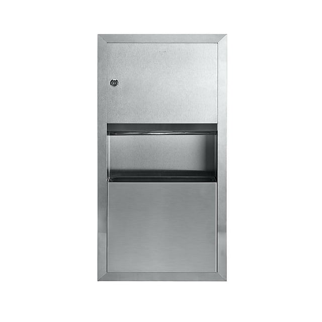 Alpine Industries Distributeur de Serviettes en Papier Monté en Surface en Acier Inoxydable de 28 Po avec Réceptacle à Déchets