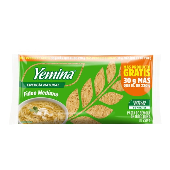 Sopa de pasta Yemina fideo mediano 250 g
