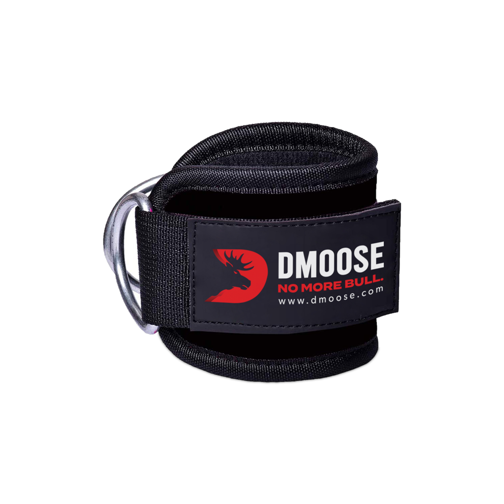 DMoose Fitness Ankle Exercise Straps for Cable Machines with DRing