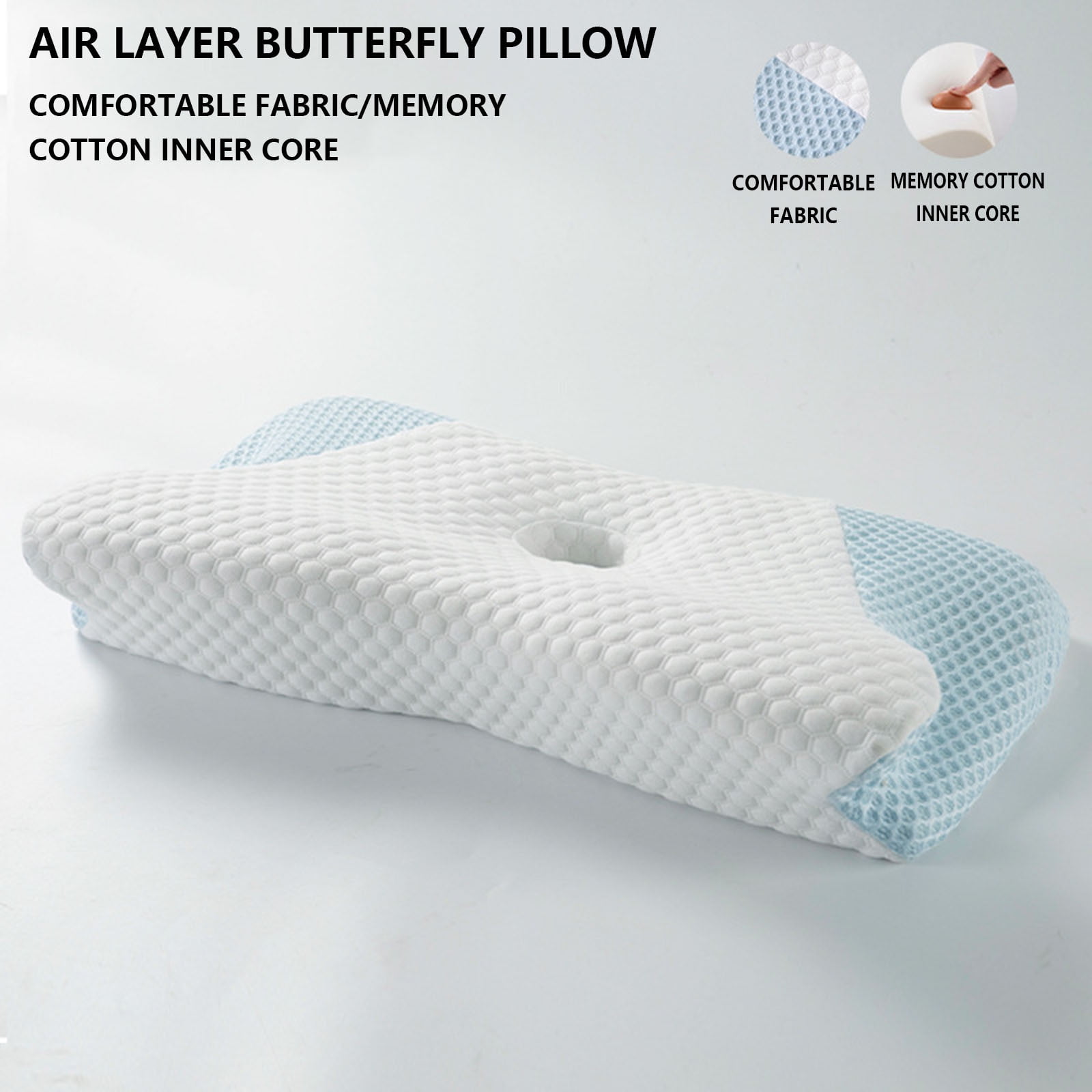 Feledorashia Neck Pillows for Sleeping - Memory Foam Cervical Pillow for Neck Pain Relief - Ergonomic Pillow for Front, Back, Stomach, Side Sleeper and Shoulder Sleeping