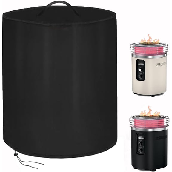 POMER Fire Pit Cover for NinJa Fireside360 Outdoor Heater, Waterproof Patio FirePit Covers - 24" D x 29" H