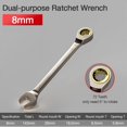 thumbnail image 1 of 1Pc Key Wrench Flexible Golden Ratchet Wrenches Torque Universal Spanners for Car Repair Tools Metric Hand Tool 8MM, 1 of 6