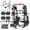 M4-Red ( bench & 230LBS BP & 550LBS Dumbbell Set), variant on Mikolo M4 All-In-One Smith Machine Home Gym Package, 2200 lbs Power Rack Cage with Cable Crossover, 360° Landmine, Barbell Holders and Other Attachments, Total Body Strength Training Cage