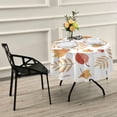 thumbnail image 7 of SKYSONIC Leaf Round Tablecloth 60 inch Waterproof Tablecloth Stain Resistant and Wrinkle Decorative Patio Table Cloths for Kitchen Dinning Room Party Home Garden Picnic, 7 of 7