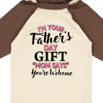 thumbnail image 4 of Inktastic Im Your Fathers Day Gift Mom Says Youre Welcome in Pink Boys or Girls Long Sleeve Baby Bodysuit, 4 of 5