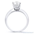 thumbnail image 4 of Round Cut Charles & Colvard Moissanite 6-Prong Knife-Edge Solitaire Engagement Ring in 14k White Gold, 4 of 5