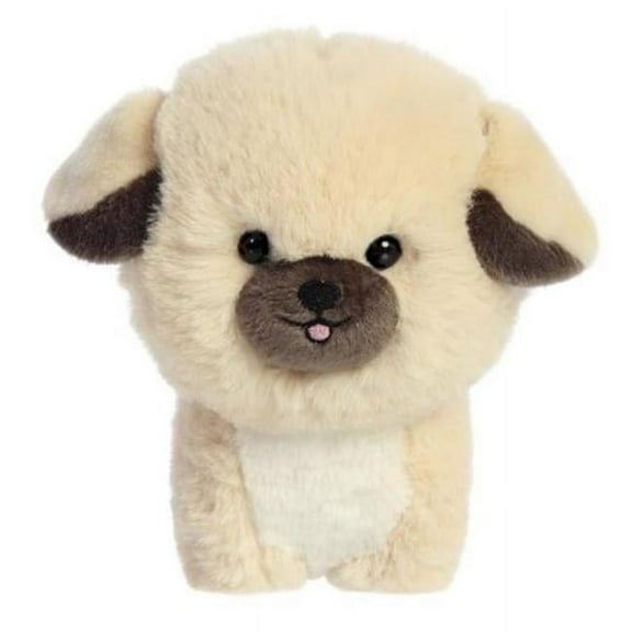 Aurora  7 in. Playful Teddy Pets Pekingese Unique Design Endless Play Stuffed Animal Plush Toy, White