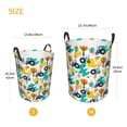 thumbnail image 3 of Daiia Cute tractor and vehicle Pattern Round Laundry Basket with Handles Thickened Waterproof Circular hamper,Dirty Clothes Storage Basket for Bedroom,Bathroom,College Dorm-Medium, 3 of 6
