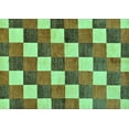thumbnail image 1 of Ahgly Company Indoor Rectangle Checkered Turquoise Blue Modern Area Rugs, 5' x 8', 1 of 4