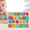 thumbnail image 4 of TISHITA Educational Wooden Pegged Puzzles Colorful Sorting Early Learning Toy Blocks for Alphabet, 4 of 8