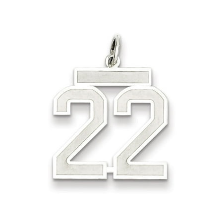- Sterling Silver, Jersey Collection, Medium Number 22 Pendant