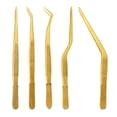 thumbnail image 1 of 5 pinzas de cocina, pinzas para alimentos de acero inoxidable, juego de pinzas profesionales para chefs para agarrar con precisión, cocinar, hornear, emplatar y decorar pasteles, 1 of 7