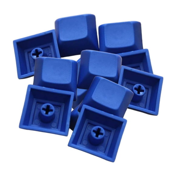Juego de 12 teclas PBT DSA impresas en blanco de 7,42 mm para teclado mecánico de juegos, táctil Azul