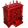 thumbnail image 3 of Home Temple, Wooden Temple, Pooja Mandir for Home (Medium-18 X 12 X 24 (WXDXH) inch, HON), 3 of 5