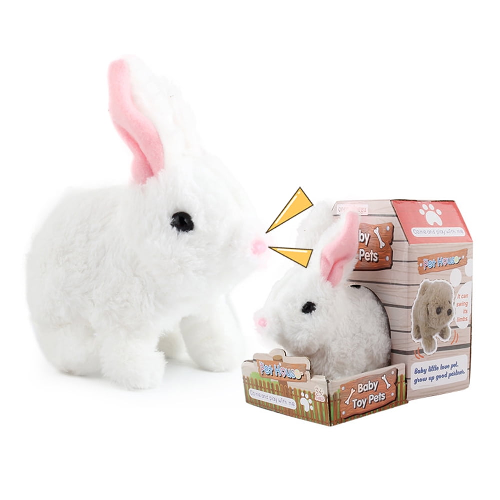FurReal Friends White HOPPING BUNNY RABBIT 9" Electronic Toy 