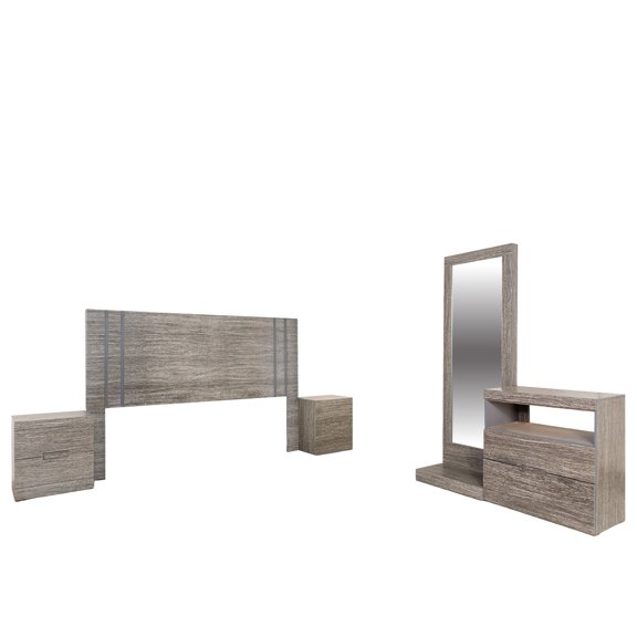 Recamara Kessa Muebles  Suiza 5 Piezas Gris