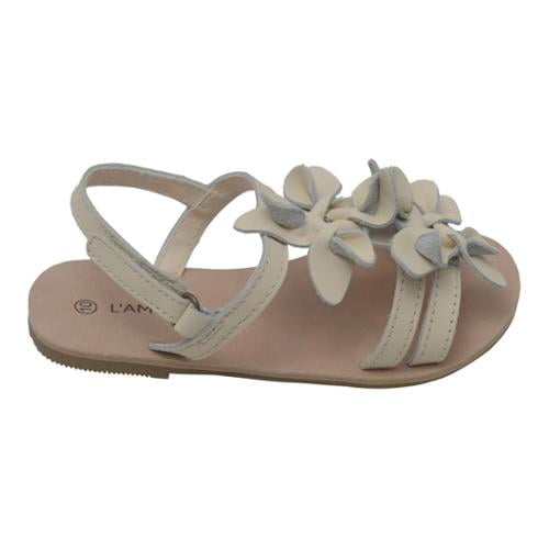 girls cream sandals