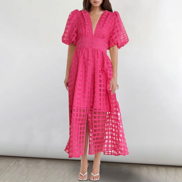 Aqestyerly Ensembles Lounge pour Femmes à Manches Longues Robe Lanterne Décontractée de Fête à Manches pour Femmes