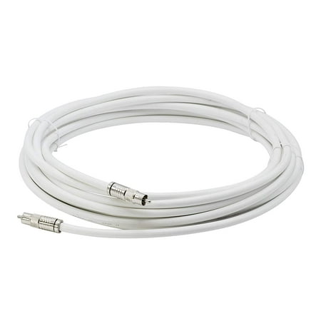 F To Rca Keystone White Digital Audio Cable : Digital Coaxial Cable with RCA connections, 75 Ohm – Coax, Proudly Made in the USA : Subwoofer Cable – (S/PDIF) White RCA Cable, 3 Feet ()