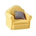 thumbnail image 3 of Modelo de sofá en miniatura con almohada, accesorios de fotografía decorativos, mini sofá de juguete para niños. amarillo, 3 of 9