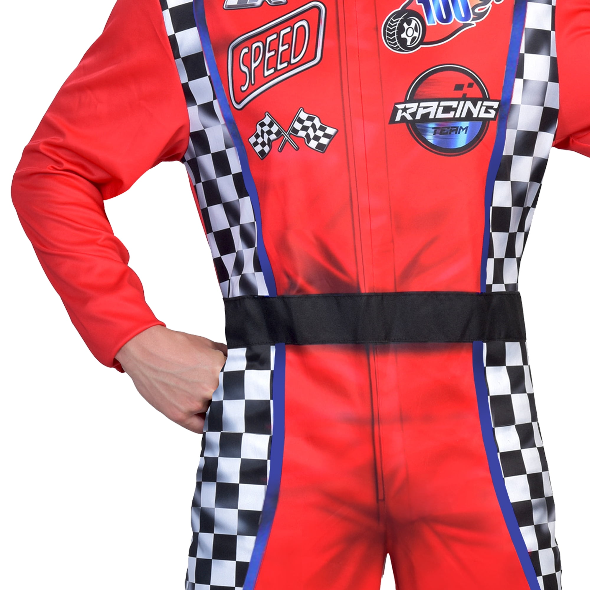 Racecar Driver Halloween Costume for Adults, Men's Size M (32/34), by Way to Celebrate