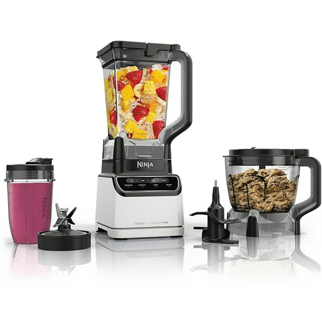 Sistema de Cocina Ninja Profesional 3 en 1 – Licuadora de 1200W, Procesador de Alimentos y Vaso Individual, Tecnología Auto-iQ y Jarra de 72 oz