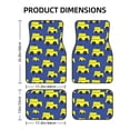 thumbnail image 2 of XMXT Waterproof Floor Mats for Cars, Cartoon Car Seamless Print Car Floor Mats All Weather Universal Fit Auto Carpet Car Accessories, 4 Piece, 2 of 6