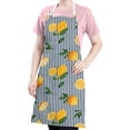 thumbnail image 5 of Yellow Lemon Fruit Leaves Apron-Garden Aprons for Women with Pockets-Cotton Linen Waterproof Kitchen Cooking Gardening Aprons Adjustable for Kitchen,Cooking,BBQ and Salon 33x27 Inch, 5 of 7