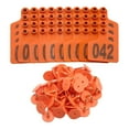 thumbnail image 4 of 100 Uds. Etiquetas para orejas de ganado, etiquetas de animales de granja, fáciles de usar, práctico marcador de pendientes de animales, etiquetas de Naranja, 4 of 10