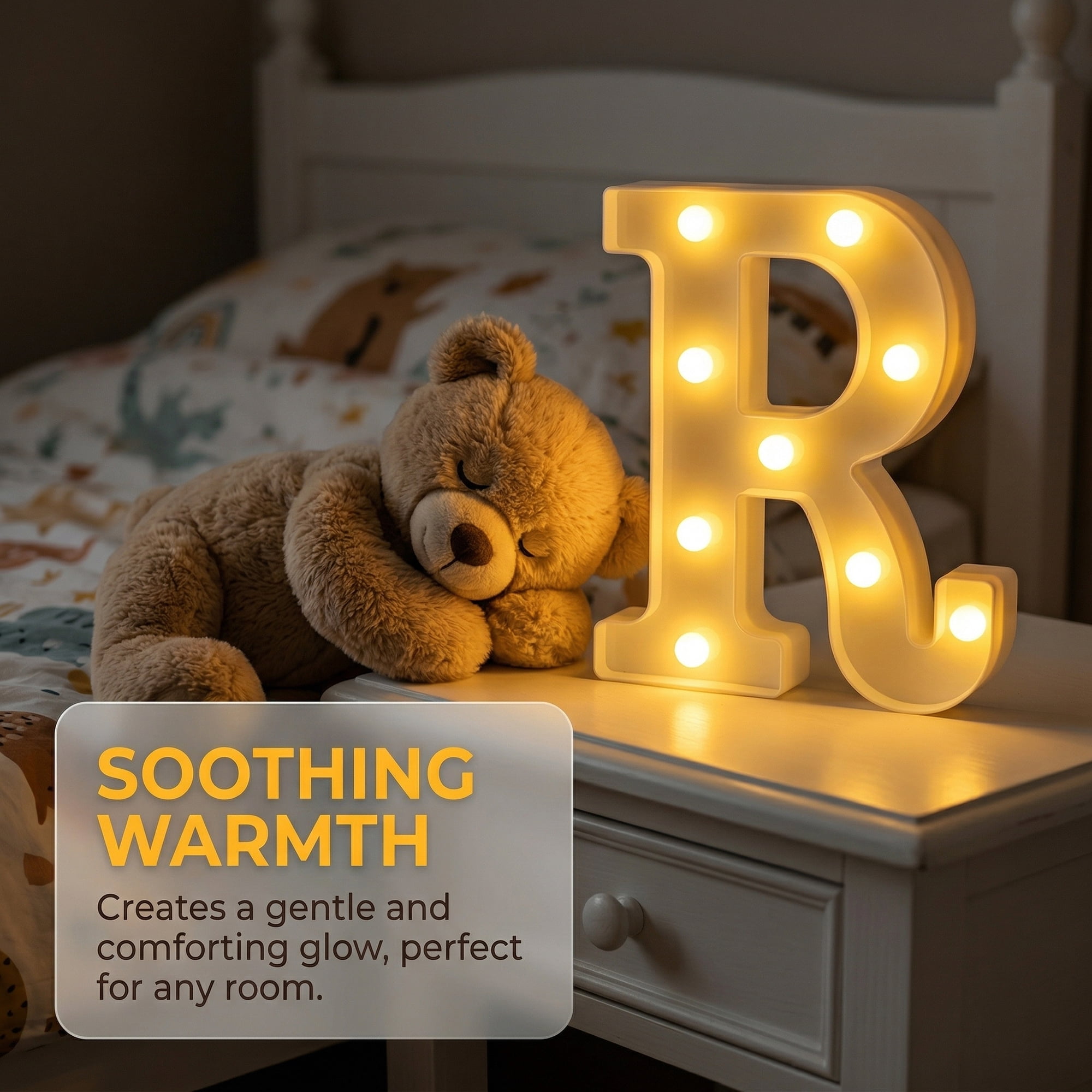 Unique Bargains Marquee Letters With Lights LED Light Up Signs Letter R 6.5"L x 1.5"W x 8.5"H