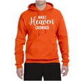 thumbnail image 2 of Wild Bobby Make Heaven Crowded Inspirational/Christian Unisex Graphic Hoodie Sweatshirt, Orange, X-Large, 2 of 5