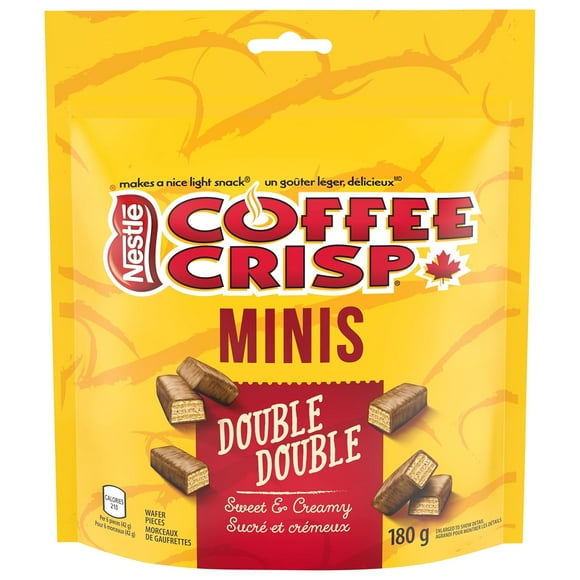 Coffee Crisp Minis Double Double, Sweet & Creamy, 180g