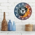 thumbnail image 3 of Dreamtimes Baseball Wall Clock, 10 Inch Silent Non Ticking Round Clock Oil Painting Clock Easy to Read Clock for Living Room Bedroom Bathroom Home Decor, 3 of 7