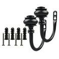 thumbnail image 2 of Soporte para Cortina de Pared Macarena 2 Piezas en Apariencia de U Negro, 2 of 8
