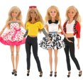 thumbnail image 1 of JM Disfraz de moda Barbie, 4 piezas, 4 accesorios para muñecas, p. JM, 1 of 5