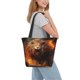 thumbnail image 2 of Fotbe Cool Fire Lion Bolsa de Playa con Estampado, Bolsa de Hombro, Bolsa de Mano Espaciosa, Bolsa de Viaje Ligera, Bolsa de Compras Versátil, 2 of 6
