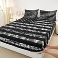 thumbnail image 3 of Homewish American Flag Print Twin Sheet Sets,Retro Rustic Camo Twin Fitted Sheet,Vintage Geometric Striped Flat Sheet For Boys Kids,Microfiber Bedroom Decor,3-Piece, 3 of 7