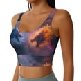 thumbnail image 2 of Pofeuu Watercolor Sky Dragon Print Sports Bra for Women Sexy Vest Yoga Running Gym Fitness Crop Bras Tops-X-Large, 2 of 8