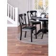 thumbnail image 5 of Sumdeal Classic Design Round Dining Room Set for 4,Medieval Style Dining Room Table with 4 Chairs Cushion Fabric Upholstery Seat，Black, 5 of 7
