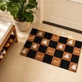 thumbnail image 5 of OVFUIZ Halloween Door Mat 15.7x23.6in Checkered Ghost Coir Welcome Front Door Entry Indoor Floor Bath Mat Fall Home Decor Halloween Decorations, 5 of 7