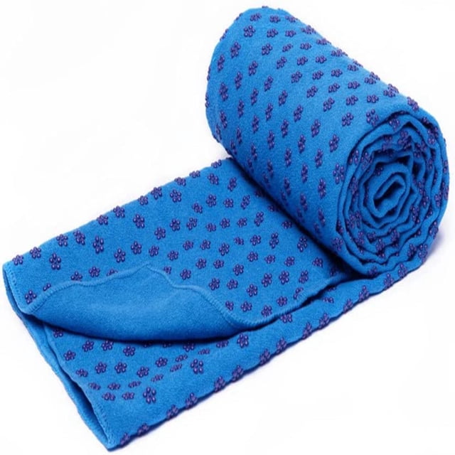 Toallas de yoga Perfect Postures, toalla antideslizante con puntos de agarre, microfibra suave súper absorbente para pilates, fácil de cuidar, portátil, se entrega en una bolsa de transporte de malla