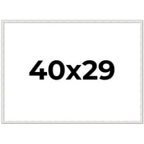 40x29 Frame White Real Wood Picture Frame Width 0.75 inches | Interior Frame Depth 0.5 inches |