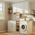 thumbnail image 6 of 29.5’’ Laundry Room Cabinets Wall Mounted, Hanging Bathroom Wall Cabinet, Kitchen Wall Cabinet with Adjustable Shelf, 6 of 6