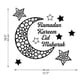 thumbnail image 2 of Pegatina de espejo acrílico 3D con forma de media luna de Ramadán, autoadhesiva para puertas, ventanas y armarios., 2 of 11